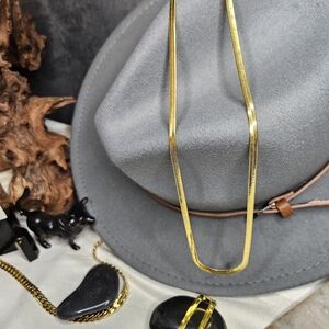 18K Gold Herringbone Set